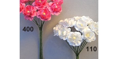 Händler - Produkt-Kategorie: Haus und Garten - Haslach (Straßwalchen) - Papier-Röschen - Rasp Salzburg - Gewürzgebinde Hochzeitsanstecker Kunstblumen