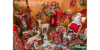 Händler - überwiegend Fairtrade Produkte - Hallein Grödig - Weihnachtsartikel mit Gewürzduft - Rasp Salzburg - Gewürzgebinde Hochzeitsanstecker Kunstblumen