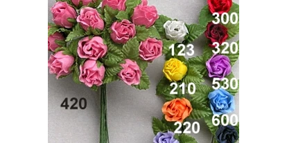 Händler - bevorzugter Kontakt: per Fax - Tiefbrunnau - Kunstseiden Rosen mit Blatt - Rasp Salzburg - Gewürzgebinde Hochzeitsanstecker Kunstblumen