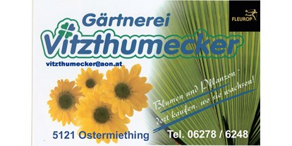 Händler - Zahlungsmöglichkeiten: Kreditkarte - Geretsdorf (Hochburg-Ach) - Gärtnerei Vitzthumecker