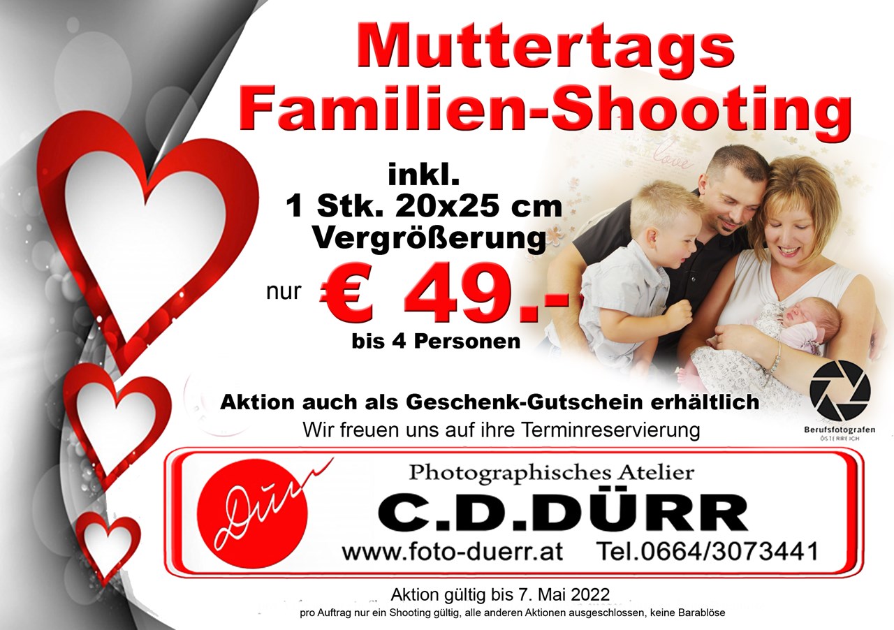 Foto Dürr  Leistungsübersicht Muttertag Foto Shooting