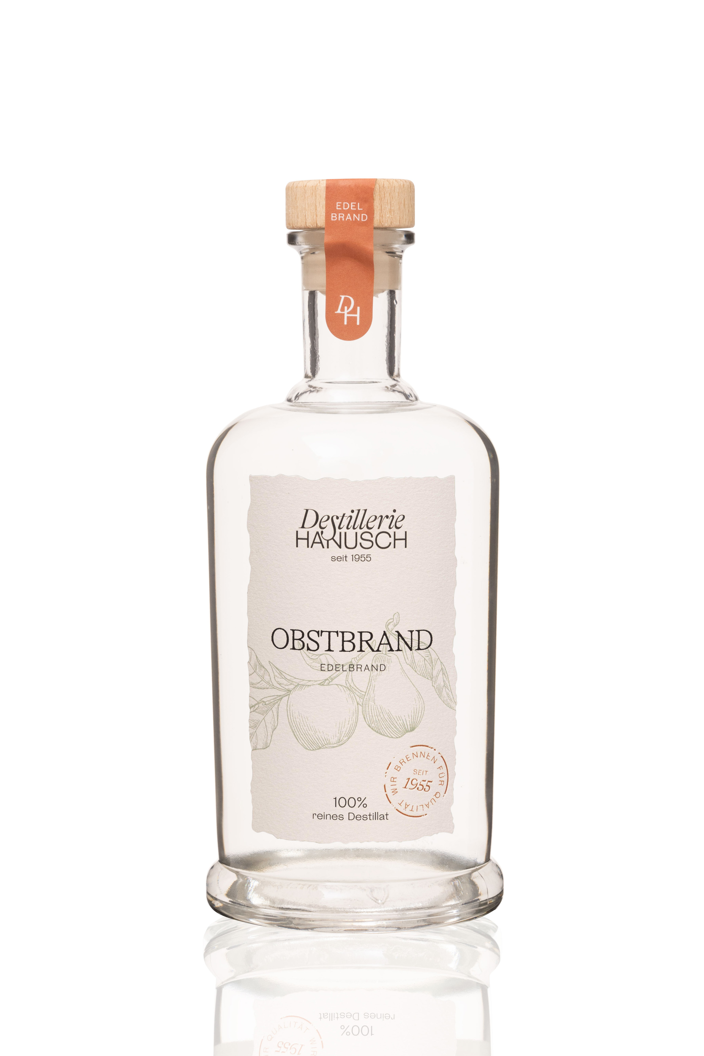 Destillerie & Kaffeerösterei Hanusch Produkt-Beispiele Obstbrand 40% vol