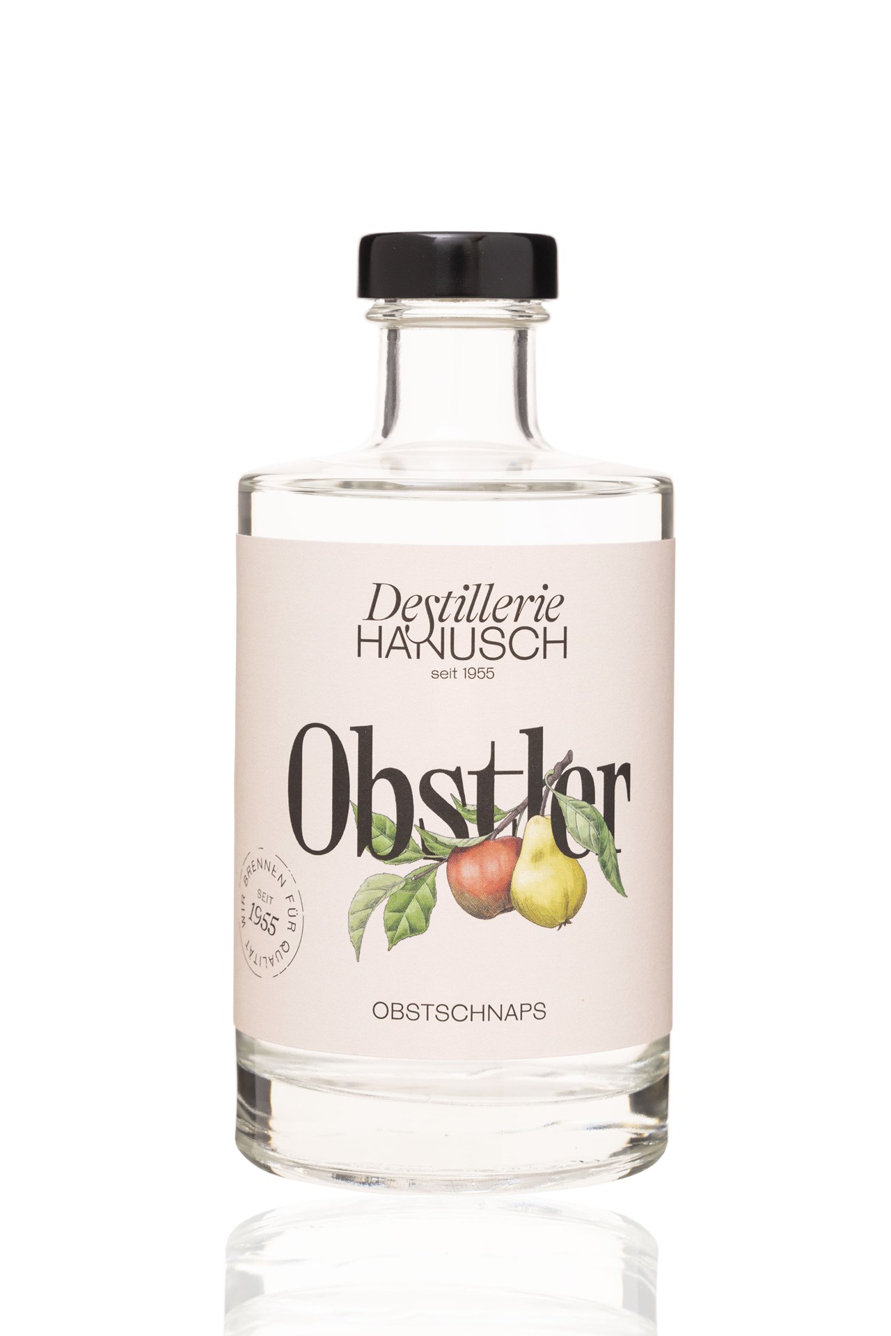 Destillerie & Kaffeerösterei Hanusch Produkt-Beispiele "Obstler" Obstschnaps 40% vol