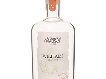 Destillerie & Kaffeerösterei Hanusch Produkt-Beispiele Williams-Birnen-Brand 40% vol