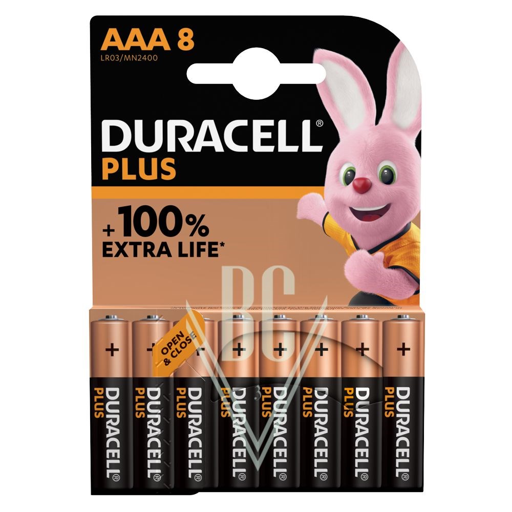 BestCommerce BCV e.U. Produkt-Beispiele Duracell Plus Batterie AAA Micro LR03 MN2400, 8er Pack