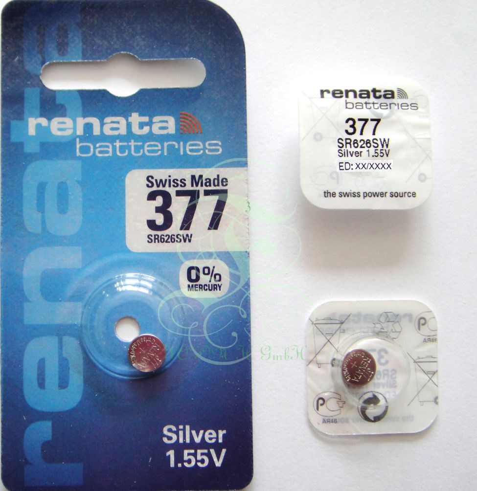 BestCommerce BCV e.U. Produkt-Beispiele Renata Uhrenbatterie 377 SR66SW SR626SW SG4 LR66, 1er Pack