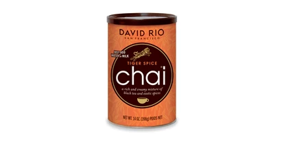 Händler - Feldkirchen bei Graz - TIGER SPICE CHAI  Dose, Traditioneller Chai  mit Kardamom , Zimt, Nelken und  Ingwer gewürzt. Sehr cremig im Geschmack. Der Premium Chai aus San Francisco in Pulverform. - Barista’s Kaffee