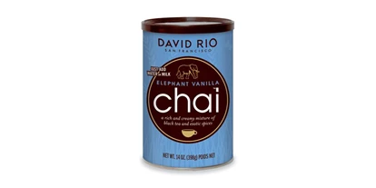 Händler - Feldkirchen bei Graz - Elephant Vanilla Chai: Dose
Süße Vanille ,leicht  mit Cardamon , Zimt & Nelken gewürzt. Sehr cremig im Geschmack.
Der Premium Chai aus San Francisco in Pulverform. - Barista’s Kaffee