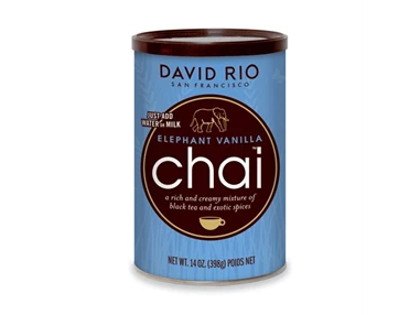 Unternehmen: Elephant Vanilla Chai: Dose
Süße Vanille ,leicht  mit Cardamon , Zimt & Nelken gewürzt. Sehr cremig im Geschmack.
Der Premium Chai aus San Francisco in Pulverform. - Barista’s Kaffee