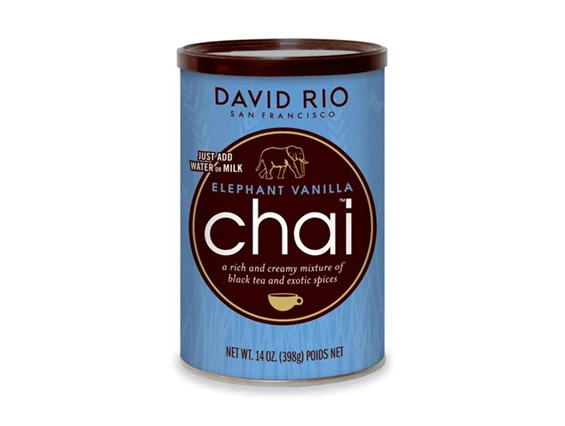 Unternehmen: Elephant Vanilla Chai: Dose
Süße Vanille ,leicht  mit Cardamon , Zimt & Nelken gewürzt. Sehr cremig im Geschmack.
Der Premium Chai aus San Francisco in Pulverform. - Barista’s Kaffee