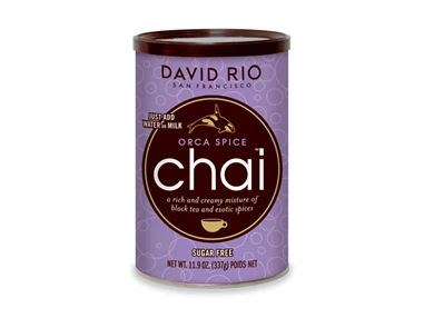 Unternehmen: Orca Chai Zuckerfrei
Süße Vanille, leicht  mit Cardamon , Zimt und Nelken gewürzt, wie Tiger Spice Chai >Zucker wurde durch Splenda ersetzt.
Sehr cremig im Geschmack. Der Premium Chai aus San Francisco in Pulverform. - Barista’s Kaffee