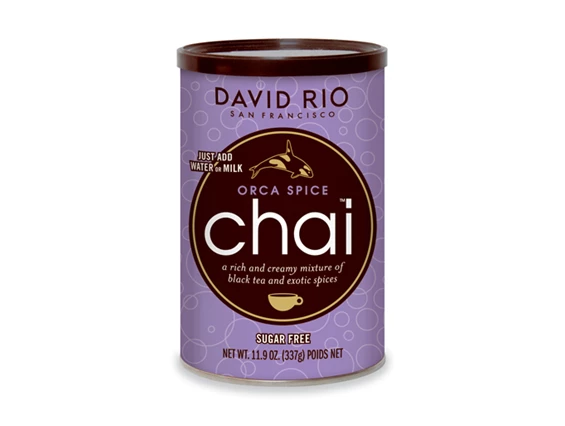 Unternehmen: Orca Chai Zuckerfrei
Süße Vanille, leicht  mit Cardamon , Zimt und Nelken gewürzt, wie Tiger Spice Chai >Zucker wurde durch Splenda ersetzt.
Sehr cremig im Geschmack. Der Premium Chai aus San Francisco in Pulverform. - Barista’s Kaffee