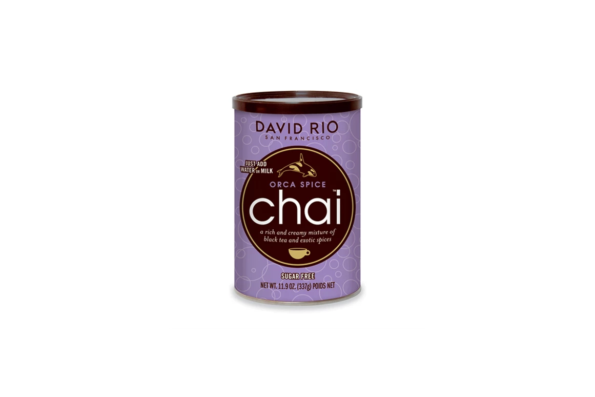 Unternehmen: Orca Chai Zuckerfrei
Süße Vanille, leicht  mit Cardamon , Zimt und Nelken gewürzt, wie Tiger Spice Chai >Zucker wurde durch Splenda ersetzt.
Sehr cremig im Geschmack. Der Premium Chai aus San Francisco in Pulverform. - Barista’s Kaffee