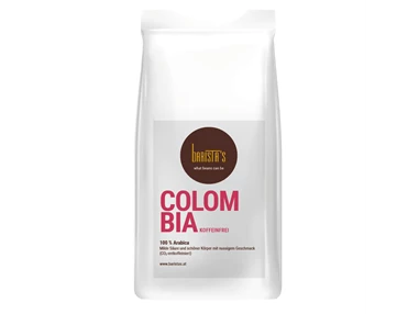 Unternehmen: 100 % Arabica, Milde Säure und schöner Körper mit nussigem Geschmack (CO2-entkoffeiniert, deshalb auch für Schwangere geeignet)
geeignet für Siebträgermaschinen und Vollautomaten . Auf Wunsch verschicken wir auch gemahlen! - Barista’s Kaffee