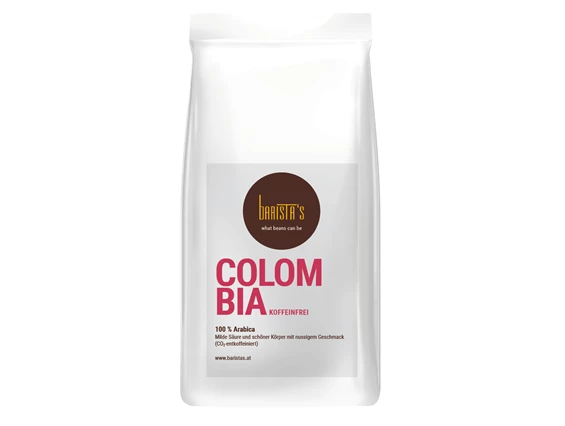 Unternehmen: 100 % Arabica, Milde Säure und schöner Körper mit nussigem Geschmack (CO2-entkoffeiniert, deshalb auch für Schwangere geeignet)
geeignet für Siebträgermaschinen und Vollautomaten . Auf Wunsch verschicken wir auch gemahlen! - Barista’s Kaffee