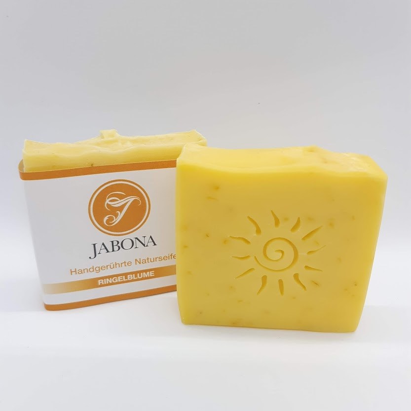 Seifenmanufaktur Jabona  Produkt-Beispiele Naturseife Ringelblume 90 gr