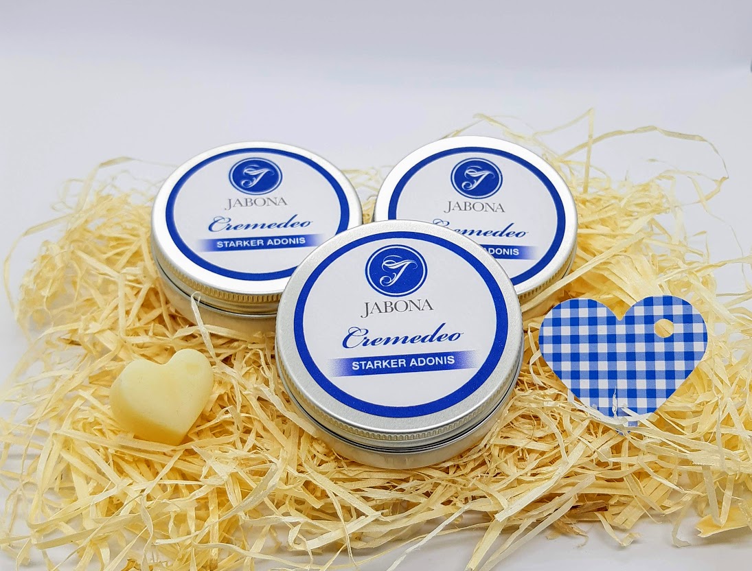 Seifenmanufaktur Jabona  Produkt-Beispiele Cremedeo "Starker Adonis"