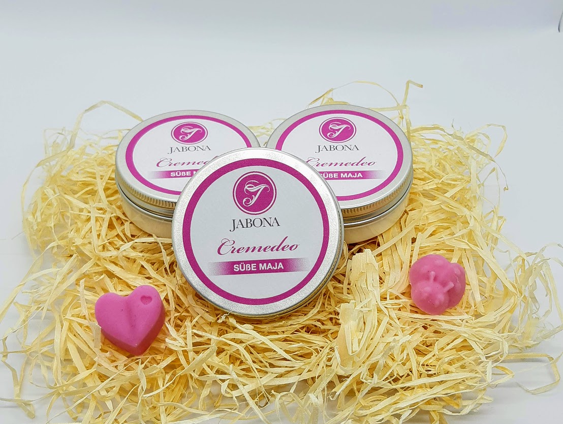Seifenmanufaktur Jabona  Produkt-Beispiele Cremedeo "Süße Maja"