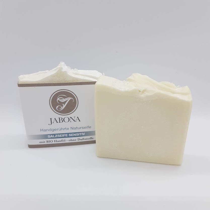 Seifenmanufaktur Jabona  Produkt-Beispiele Salzsoleseife Sensitiv 