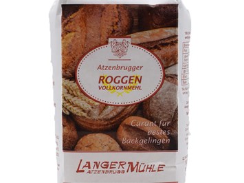 Langer-Mühle e.U. Produkt-Beispiele Roggenvollkornmehl 1kg