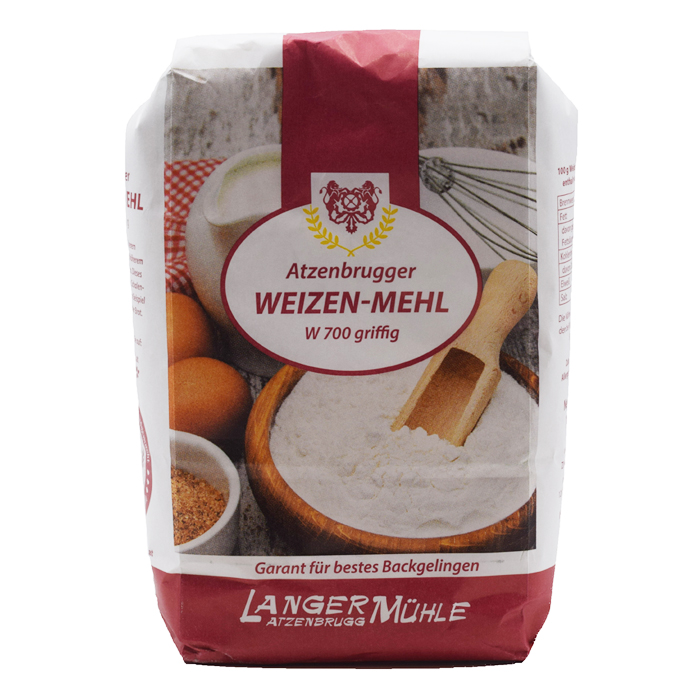 Langer-Mühle e.U. Produkt-Beispiele Weizenmehl W700 griffig 1kg