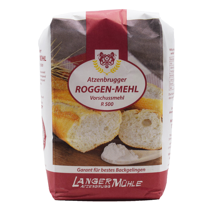 Langer-Mühle e.U. Produkt-Beispiele Roggenmehl R500 1kg