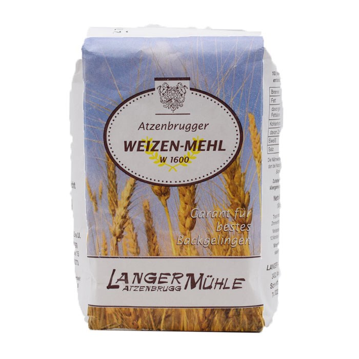 Langer-Mühle e.U. Produkt-Beispiele Weizenmehl W1600 1kg