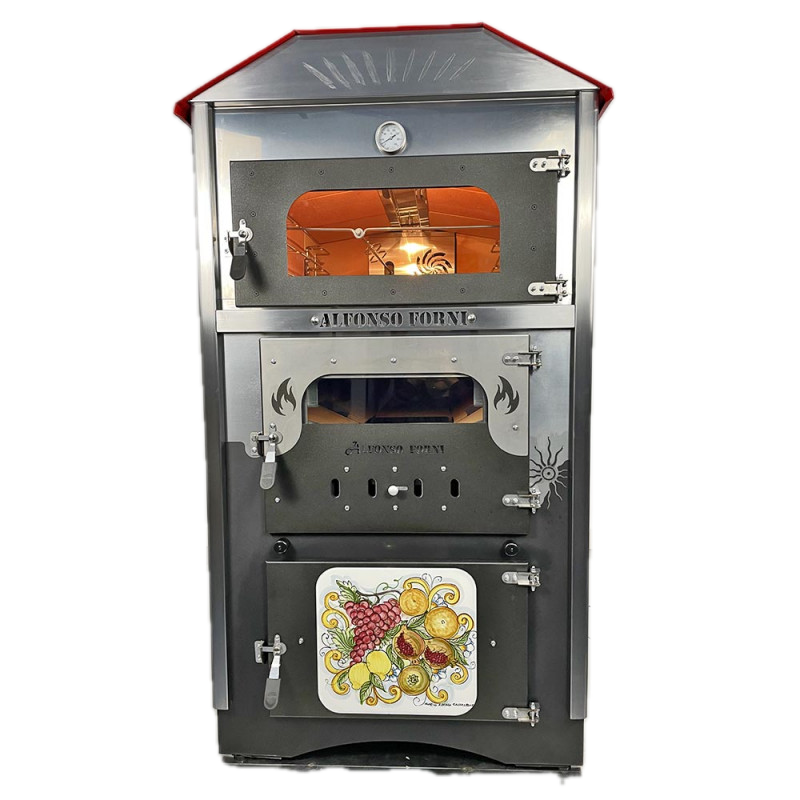 Unternehmen: indirekter Holzbackofen mit Grillspieß und Backblechen - ofen.guru