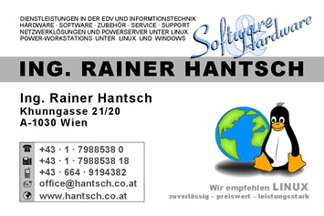 Unternehmen: Ing. Rainer HANTSCH - Hardware & Software