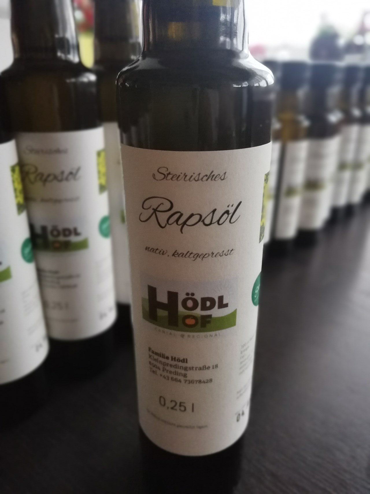 Hödl's Hof Produkt-Beispiele Steirisches Rapsöl