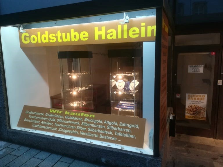 Goldstube Hallein Produkt-Beispiele Gold, Silber, Schmuck, Münzen