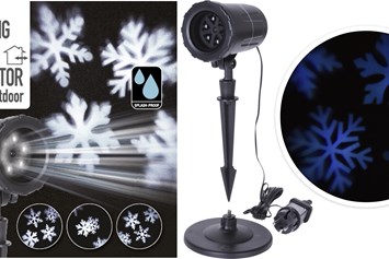 Unternehmen: LED Projektor Schneeflocke - Weihnachtsdiskont