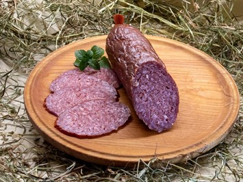 Schafzuchtbetrieb Maurer Produkt-Beispiele Salami/Lamm