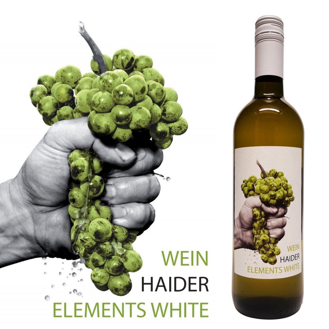 Direktvermarkter: Wer unseren Elements White noch nicht gekostet hat, darf sich auf ein tolles Geschmackserlebnis freuen!

Details zum Jahrgang 2019:
Chardonnay (70 %), Riesling (20 %), Grüner Veltliner (10 %)
Ausbau: 60 % Stahltank, 40 % kleines Eichenfass Vollmundig mit exotischen Fruchtnoten.  - Wein Haider