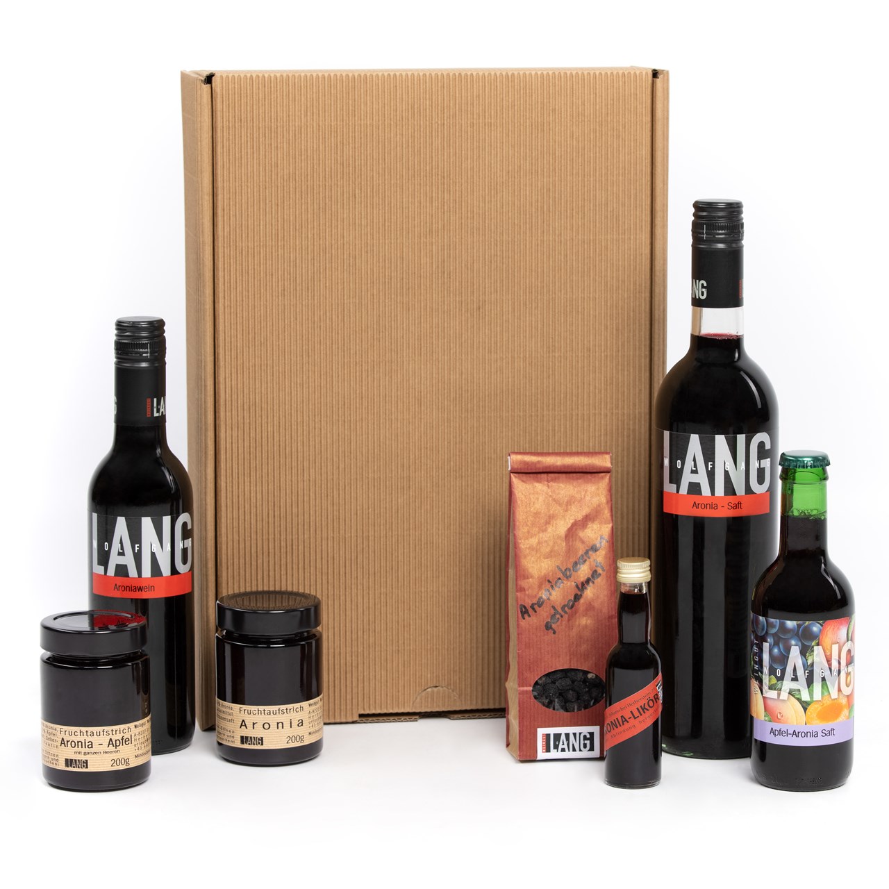 Weingut Wolfgang Lang Produkt-Beispiele Aroniaprodukte