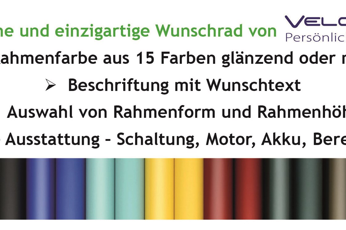 Betrieb: Wir beschriften Ihr Fahrrad mit einem Text Ihrer Wahl! - Happy Bike Buchner GmbH