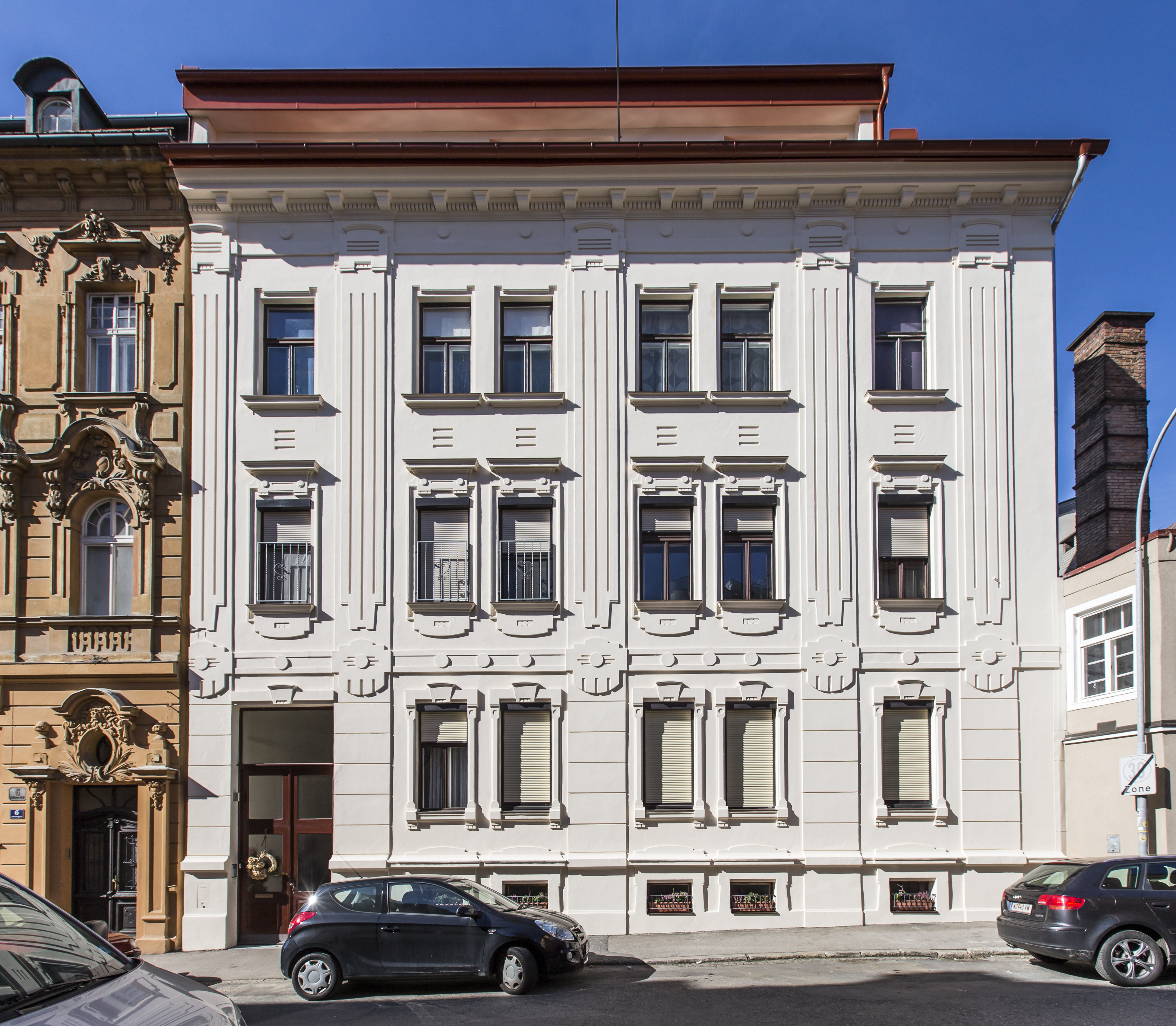 Betrieb: Fassade Hoffmanngasse - Malerei Hofer