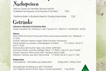 Wirtshaus: Aktuelle Speisekarte auf www.hitzl.at - Wirtshaus zur Westbahn