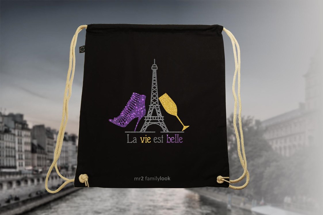 Direktvermarkter: Gym-Bag "Paris" aus der aktuellen famiilylook Linie "Paris" - mr2 familylook