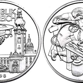 Unternehmen: 500 Schilling 1998, Silbermünze aus Österreich - Halbedel Münzen & Medaillen GmbH.