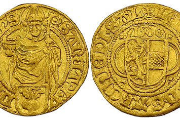 Unternehmen: Goldgulden aus dem Jahr 1500 von Leonhard von Keutschach, Salzburg - Halbedel Münzen & Medaillen GmbH.