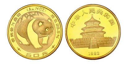 Händler - PLZ 5161 (Österreich) - Chinesische Goldmünzen 50 Yuan Pandabär - Halbedel Münzen & Medaillen GmbH.