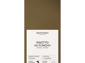 Risottomio Produkt-Beispiele Bio Pilzrisotto mit Steinpilz und Shiitake