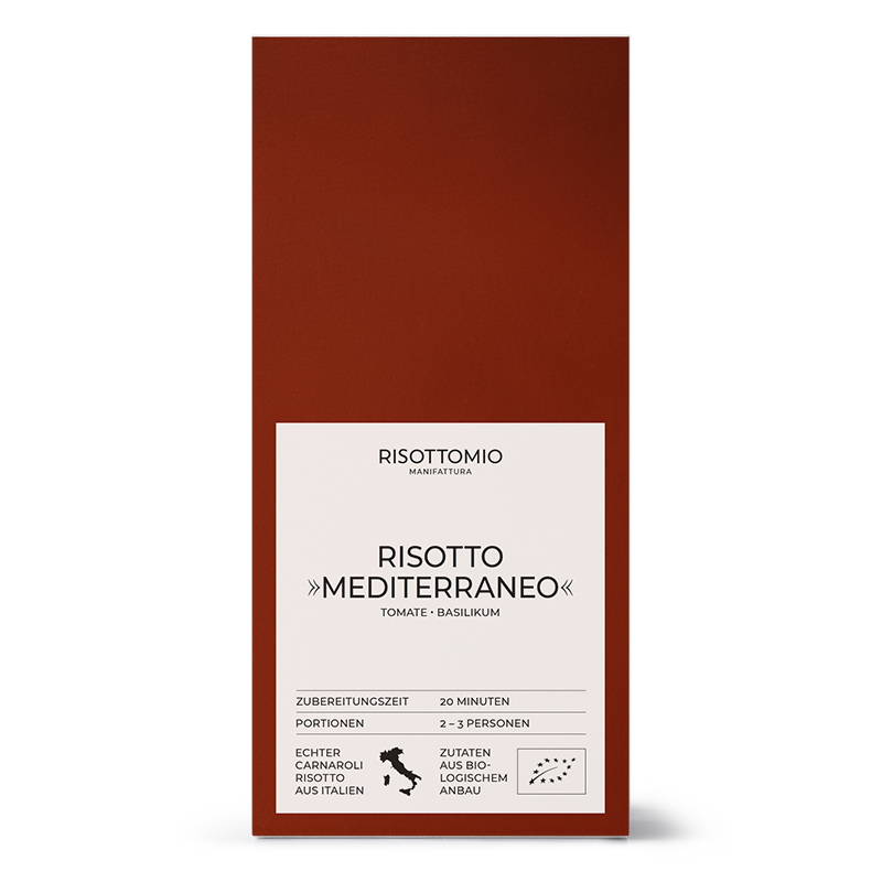 Risottomio Produkt-Beispiele Bio Tomatenrisotto mit Basilikum