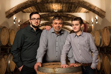 Direktvermarkter: Winzer Leopold Auer mit seinen 2 Söhnen Lukas und Matthias - Weingut Familie Auer