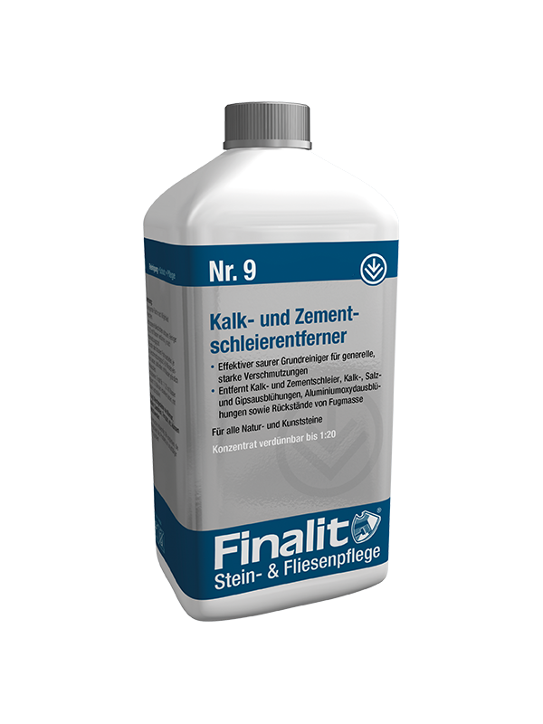 Finalit Komplett-Steinpflege GmbH Produkt-Beispiele Finalit Nr. 9 Kalk- und Zementschleierentferner