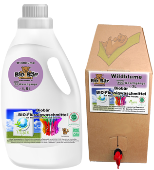 Biobär Produkt-Beispiele Bio-Waschmittel Wildblume