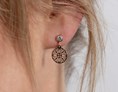 Unternehmen: Mandala Ohrringe in Rosé, mit Zirkonia Stein - TomCrow Jewellery