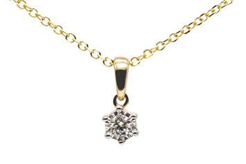 Unternehmen: Entdecke die Eleganz und den zeitlosen Charme unseres Diamantanhängers in Gelbgold - TomCrow Jewellery