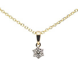 Unternehmen: Entdecke die Eleganz und den zeitlosen Charme unseres Diamantanhängers in Gelbgold - TomCrow Jewellery